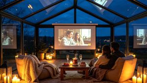 Glass Room Outdoor Movie Night: Cozy Cinema Under the Stars
